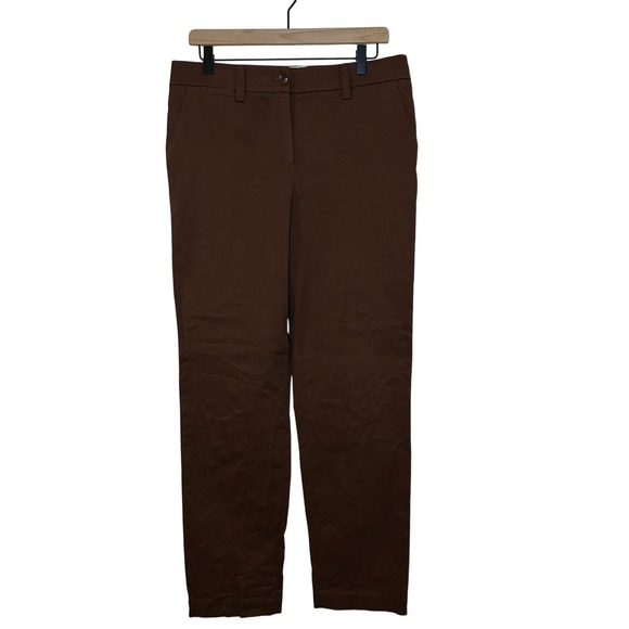 Talbots The‎ Perfect Chino Women's Brown Straight Leg Pants Size 8 - Picture 2 of 7